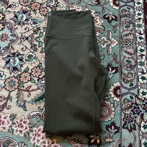 dark olive wunder train lululemon leggings